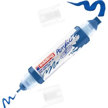 Edding 5400 Akrilik 3D Double Liner - Anzer Mavi - 2-3, 5-10 Mm’Lik 2 Başlık