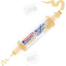 Edding 5400 Akrilik 3D Double Liner - Pastel-Sarı - 2-3, 5-10 Mm’Lik 2 Başlık