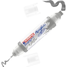 Edding 5400 Akrilik 3D Double Liner - Gümüş - 2-3, 5-10 Mm’Lik 2 Başlık
