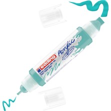 Edding 5400 Akrilik 3D Double Liner - Parlak Turkuaz  - 2-3, 5-10 Mm’Lik 2 Başlık