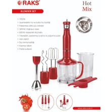 Raks Hot Mix 1700 W Blender Seti Kırmızı