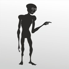 Technopa Folyo Sticker Uzaylı 102 50 cm Uzunluk