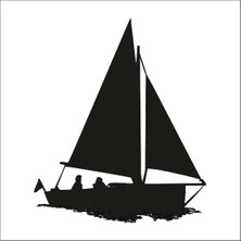 Technopa Yelkenli Tekne Folyo Sticker 30 30 cm Uzunluk