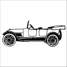 Technopa Klasik Otomobil Folyo Sticker 20 20 cm Uzunluk