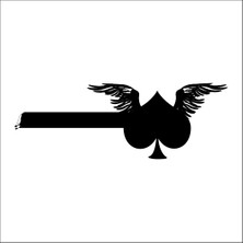 Technopa Maça İskambil Kağıdı Folyo Sticker 14 80 cm Uzunluk