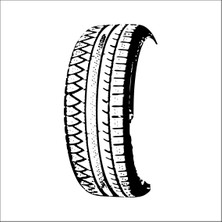 Technopa Oto Lastik İzi Folyo Sticker 4 20 cm Uzunluk