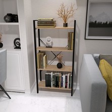 Mavienerji Dekoratif Kitaplık Ahşap Çok Amaçlı Raf Mini Kitaplık Siyah