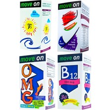 Move On Vitamin D + Probiyotik 10 Milyar + Omega 3 + Vitamin B12 (4ü1 Arada)