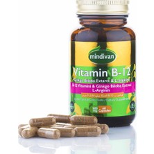 Mindivan Vitamin B12 Ginkgo Biloba L-Arginin 60 Kapsül