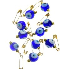 Hd Marketim Hdmarketim 10 Adet 1,2 cm Maşallahlık Iğneli Cam Nazar Boncuğu