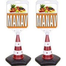 Burada Reklam ve Medikal Manav Reklam Uyarı Yönlendirme Dubası 2 Adet A+ Plastik