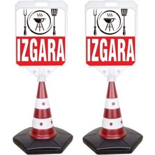 Burada Reklam ve Medikal Izgaracı Reklam Uyarı Yönlendirme Dubası 2 Adet A+ Plastik