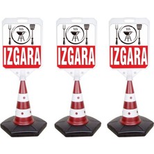 Burada Reklam ve Medikal Izgara Reklam Uyarı Yönlendirme Dubası 3 Adet A+ Plastik