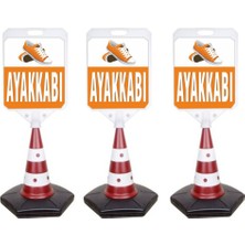 Burada Reklam ve Medikal Ayakkabıcı Reklam Uyarı Yönlendirme Dubası 3 Adet A+ Plastik