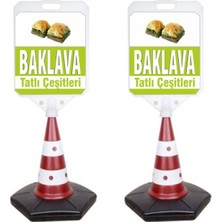 Burada Reklam ve Medikal Baklava Reklam Uyarı Yönlendirme Dubası 1 Adet A+ Plastik