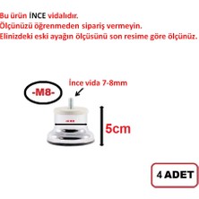 Hobbi  Baza Ayağı - M8- Vidalı - Baza Yükseltme Ayağı - Koltuk Kanepe Ayağı-Çekyat Ayağı - Dolap Ayağı 4 Adet