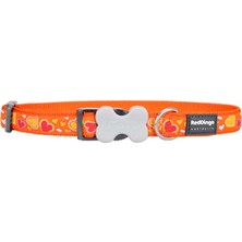 Red Dingo Breezy Love Desenli Turuncu Köpek Boyun Tasması 12MM