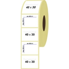 Termalbarkod 40 mm x 30 mm Termal Etiket