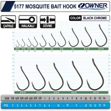 Owner 5177 Mosquito Hook Black Chrome Sinek iğne