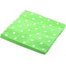 Hayaller Dükkanı Peçete Puantiyeli Yeşil 33X33 Pk:20