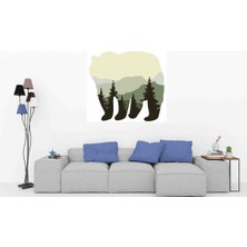 Kt Decoration Manzaralı Ayı Silüeti Duvar Sticker