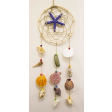 Antioch Artdesign Dream Catcher 66 cm Deniz Yıldızlı Deniz Kabuklu Rüya Kapanı Düş Kapanı Ev Dekor