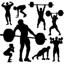 Kt Decoration Spor Salonu Ağırlık Duvar Sticker Seti