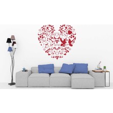 Kt Decoration Sanatsal Kalp Deseni Duvar Sticker