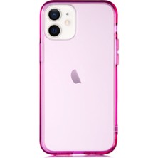 KZY Apple iPhone 12 Mini Kılıf Renkli Şeffaf Kapak Mor