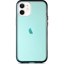 KZY Apple iPhone 12 Mini Kılıf Renkli Şeffaf Kapak Yeşil