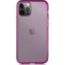 KZY Apple iPhone 12 Pro Max Kılıf Renkli Şeffaf Kapak Mor