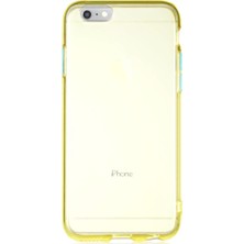 KZY Apple iPhone 6s Kılıf Renkli Şeffaf Kapak Sarı