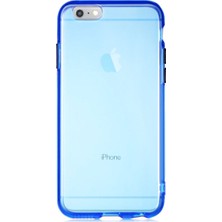 KZY Apple iPhone 6s Kılıf Renkli Şeffaf Kapak Mavi