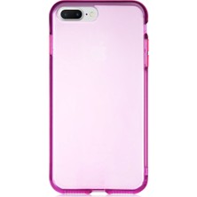 KZY Apple iPhone 8 Plus Kılıf Renkli Şeffaf Kapak Mor