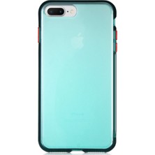 KZY Apple iPhone 8 Plus Kılıf Renkli Şeffaf Kapak Yeşil