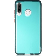 KZY Huawei P30 Lite Kılıf Renkli Şeffaf Kapak Yeşil