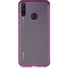 KZY Huawei Y6P Kılıf Renkli Şeffaf Kapak Mor