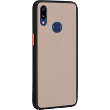 KZY Huawei Y7 Prime 2019 Kılıf Silikon Kenarlı Düğmeleri Renkli Mat Arka Kapak Siyah