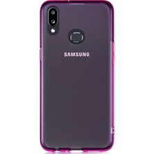 KZY Samsung Galaxy A10S Kılıf Renkli Şeffaf Kapak Mor