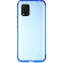 KZY Xiaomi Mi 10 Lite Kılıf Renkli Şeffaf Kapak Mavi