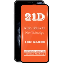 KZY Apple iPhone 11 Pro Tam Kaplayan 21D Temperli Ekran Koruyucu Cam Şeffaf