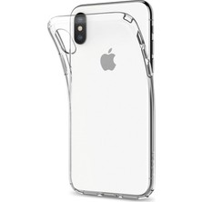 KZY Apple iPhone Xs Kılıf Şeffaf Silikon Kapak ve Ekran Koruyucu Set Şeffaf
