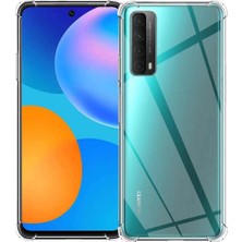 KZY Huawei P smart 2021 Kapak Şeffaf Airbag Antishock Köşe Korumalı Silikon Kılıf Şeffaf