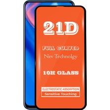 KZY Huawei P20 Lite 2019 Tam Kaplayan 21D Temperli Ekran Koruyucu Cam Şeffaf