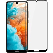 KZY Huawei Y6S Tam Kaplayan Temperli Ekran Koruyucu Cam Şeffaf