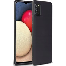 KZY SAMSUNG Galaxy A02s Kapak Silikon Lux Kılıf Siyah