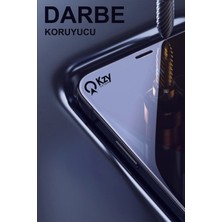 KZY Samsung Galaxy A20 Tam Kaplayan 21D Temperli Ekran Koruyucu Cam Şeffaf