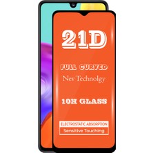 KZY Samsung Galaxy A41 Tam Kaplayan 21D Temperli Ekran Koruyucu Cam Şeffaf