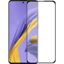 KZY Samsung Galaxy A91 Tam Kaplayan Temperli Ekran Koruyucu Cam Şeffaf