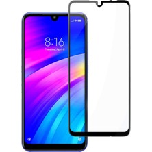 KZY Xiaomi Redmi 7 Tam Kaplayan Temperli Ekran Koruyucu Cam Şeffaf